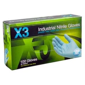 Industrial Nitrile Gloves, Powder-Free, Blue, XL, 100-Ct.