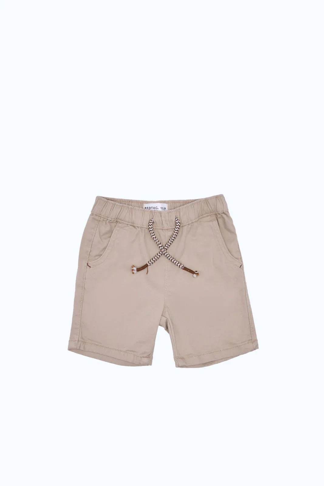 Infant Boys Beige Twill Short Pull On