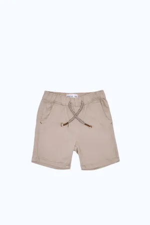 Infant Boys Beige Twill Short Pull On