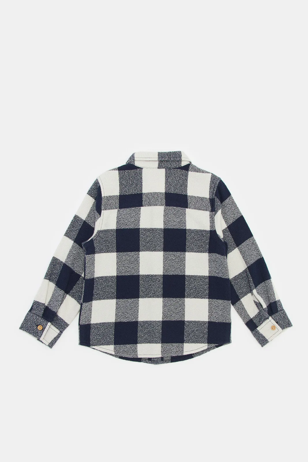 Infant Boys Navy Flannel Shirt