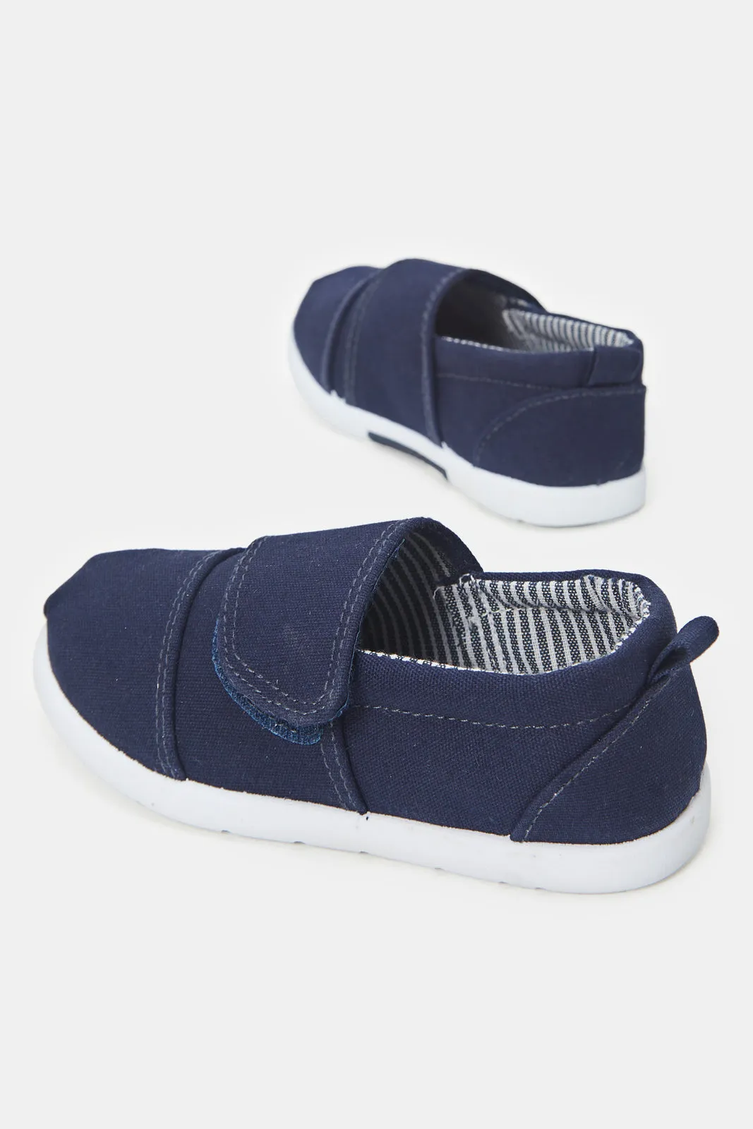 Infant Boys Navy Plain Pump