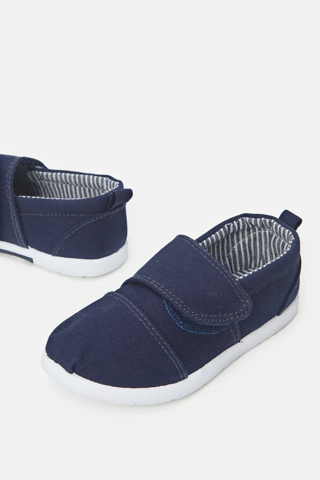 Infant Boys Navy Plain Pump