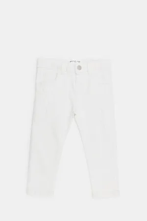 Infant Boys White Denim Pants