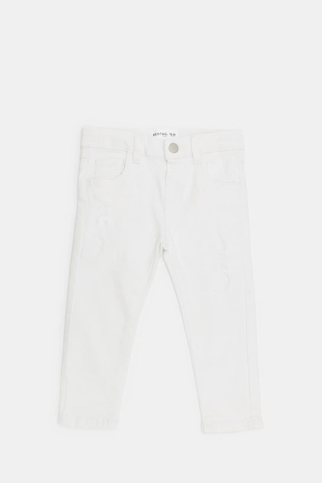 Infant Boys White Denim Pants