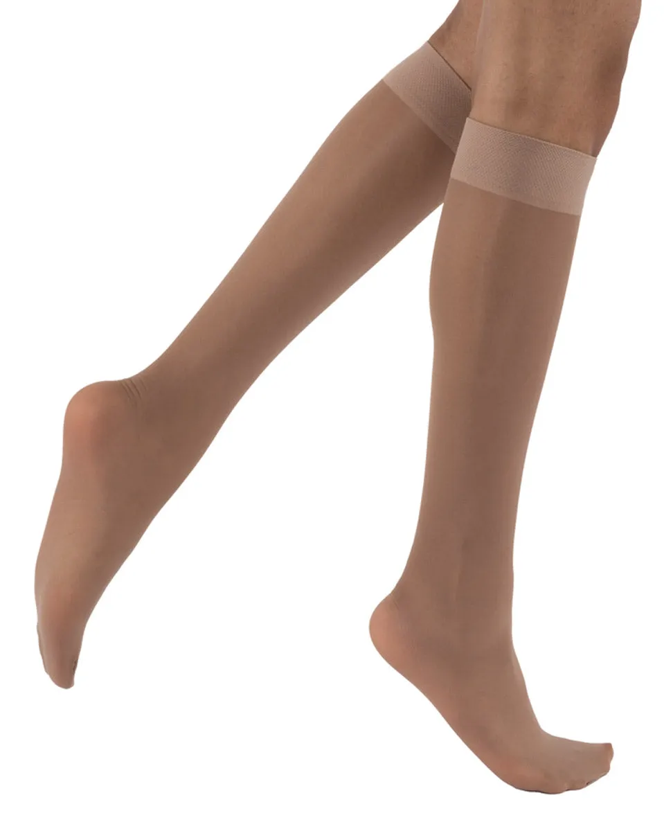 Juzo Naturally Sheer Compression Knee Highs Closed Toe 20-30 mmHg