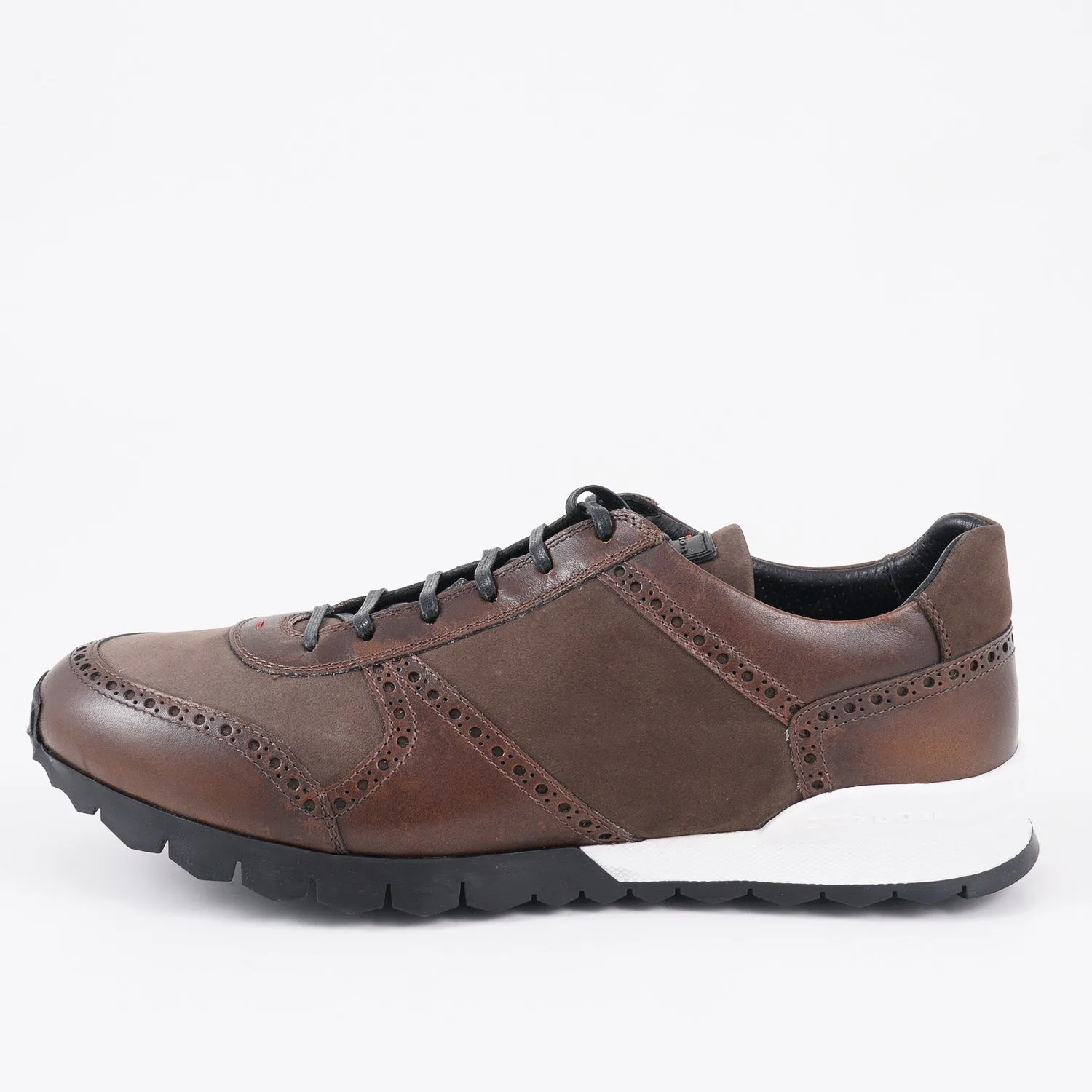 Kiton Calf Leather and Suede Sneakers