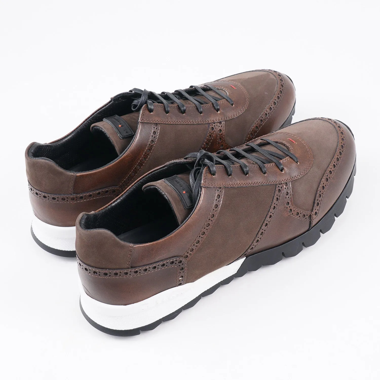 Kiton Calf Leather and Suede Sneakers