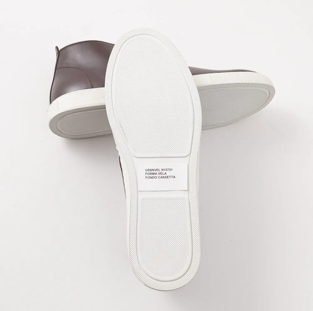 Kiton Chukka Sneaker in Chocolate Calf Leather