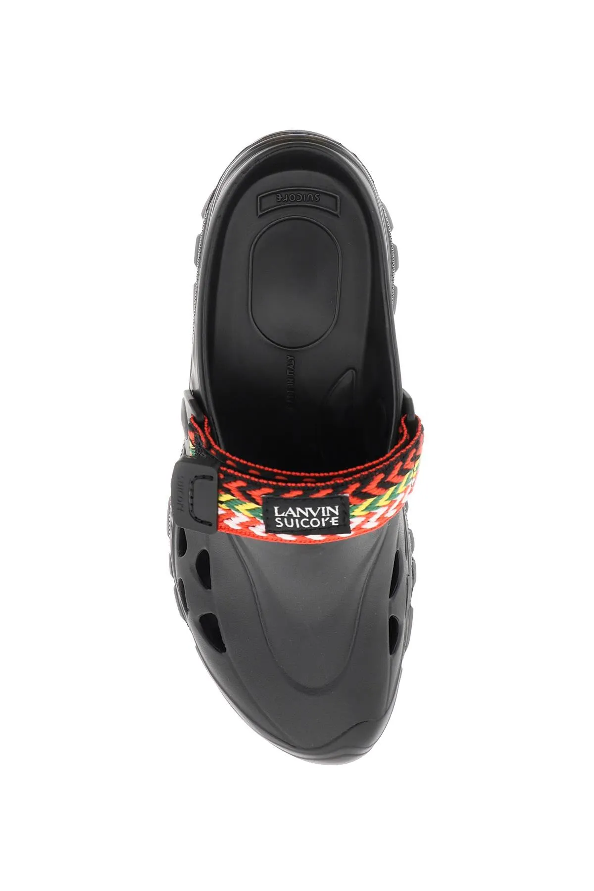 Lanvin rubber clogs with multicolored strap