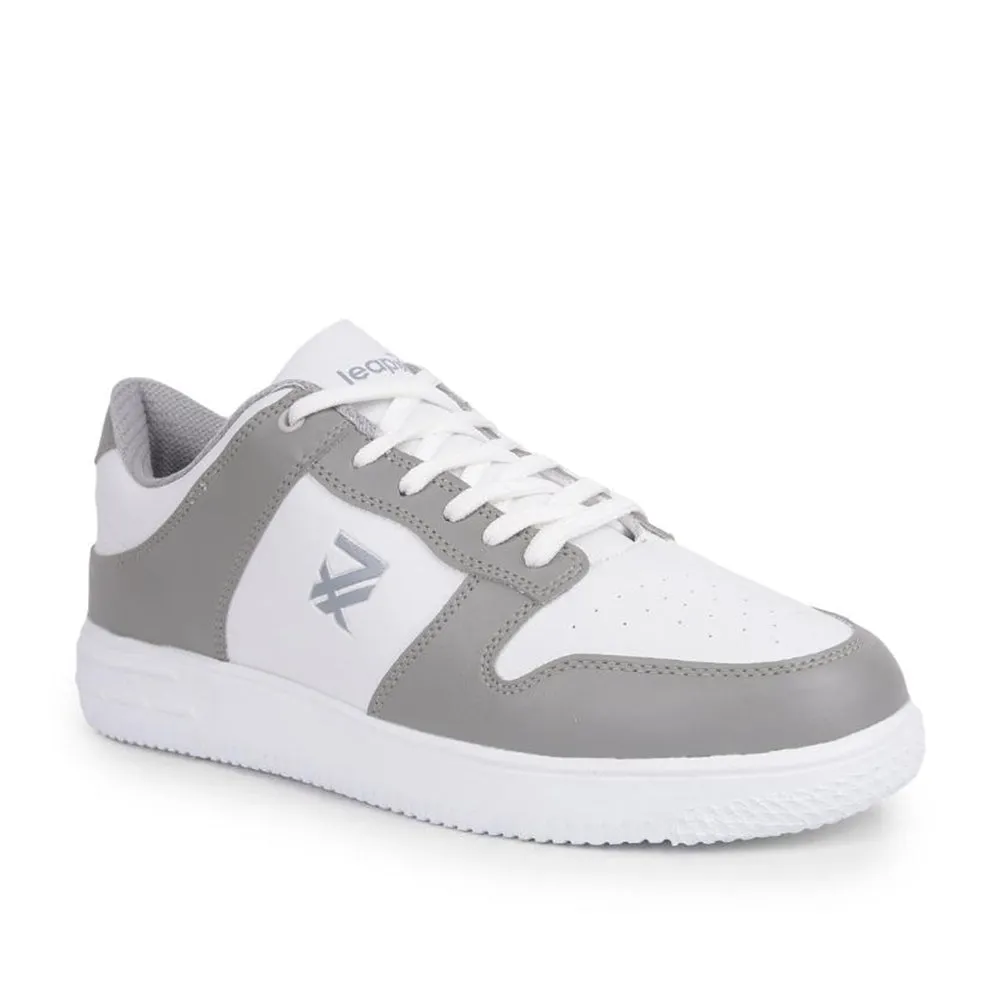 Leap7x Casual Grey Lacing Sneakers For Men DENMARK By Liberty