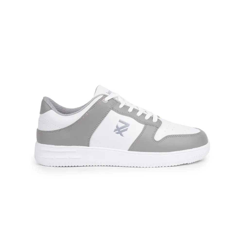 Leap7x Casual Grey Lacing Sneakers For Men DENMARK By Liberty