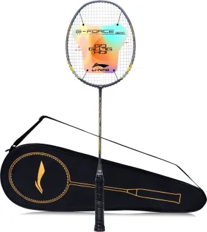 Li-Ning G-Force Extra Strong 9500 Strung Badminton Racquet (Black / Gold)