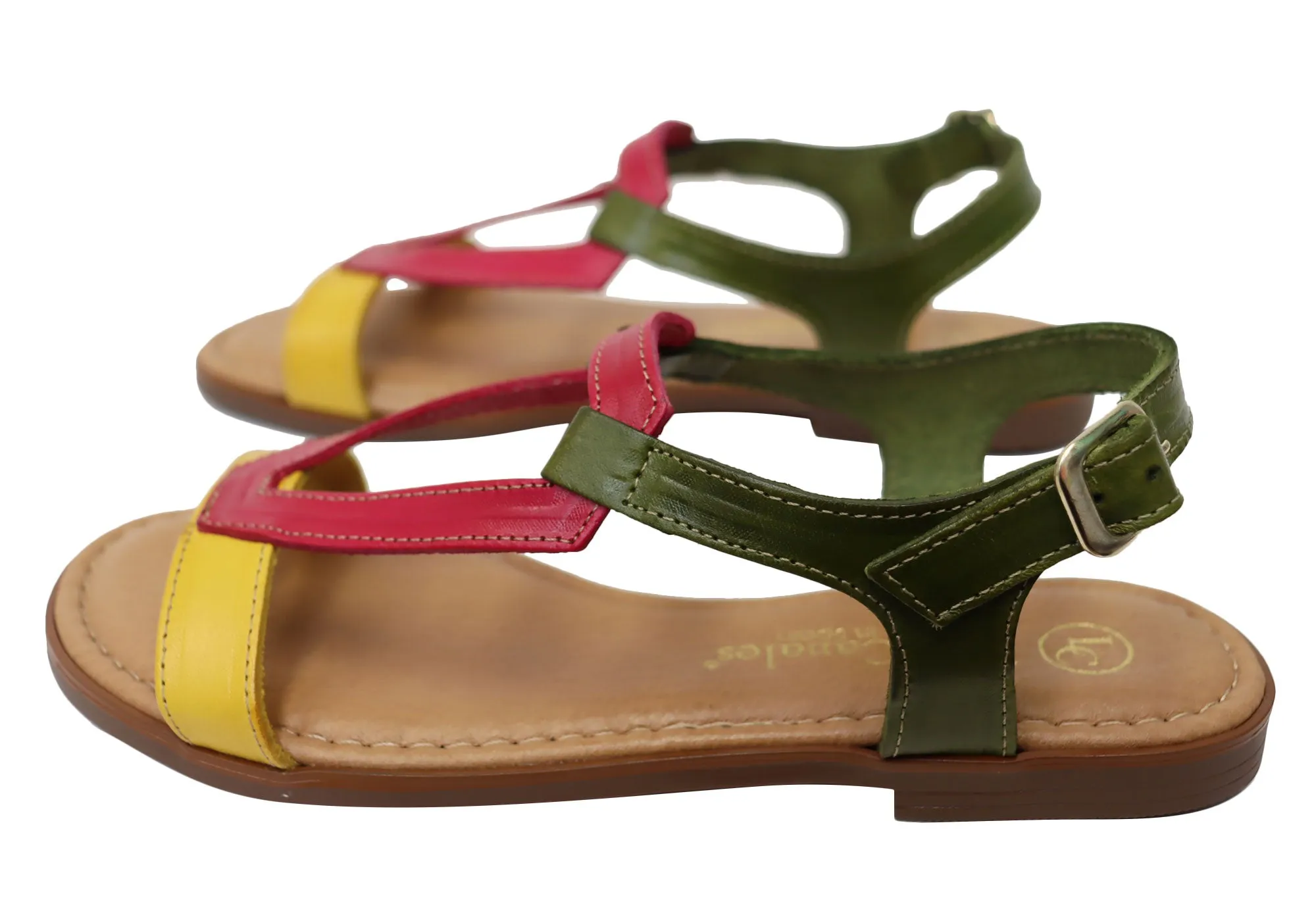 Lola Canales Courtney Womens Comfortable Leather Sandals Made In Spain