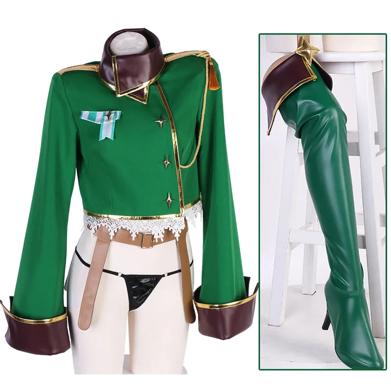 Mahou Shoujo Ni Akogarete Gushing Over Magical Girls Looking Up To Magical Girls Araga Kiwi Leopard Cosplay Costume