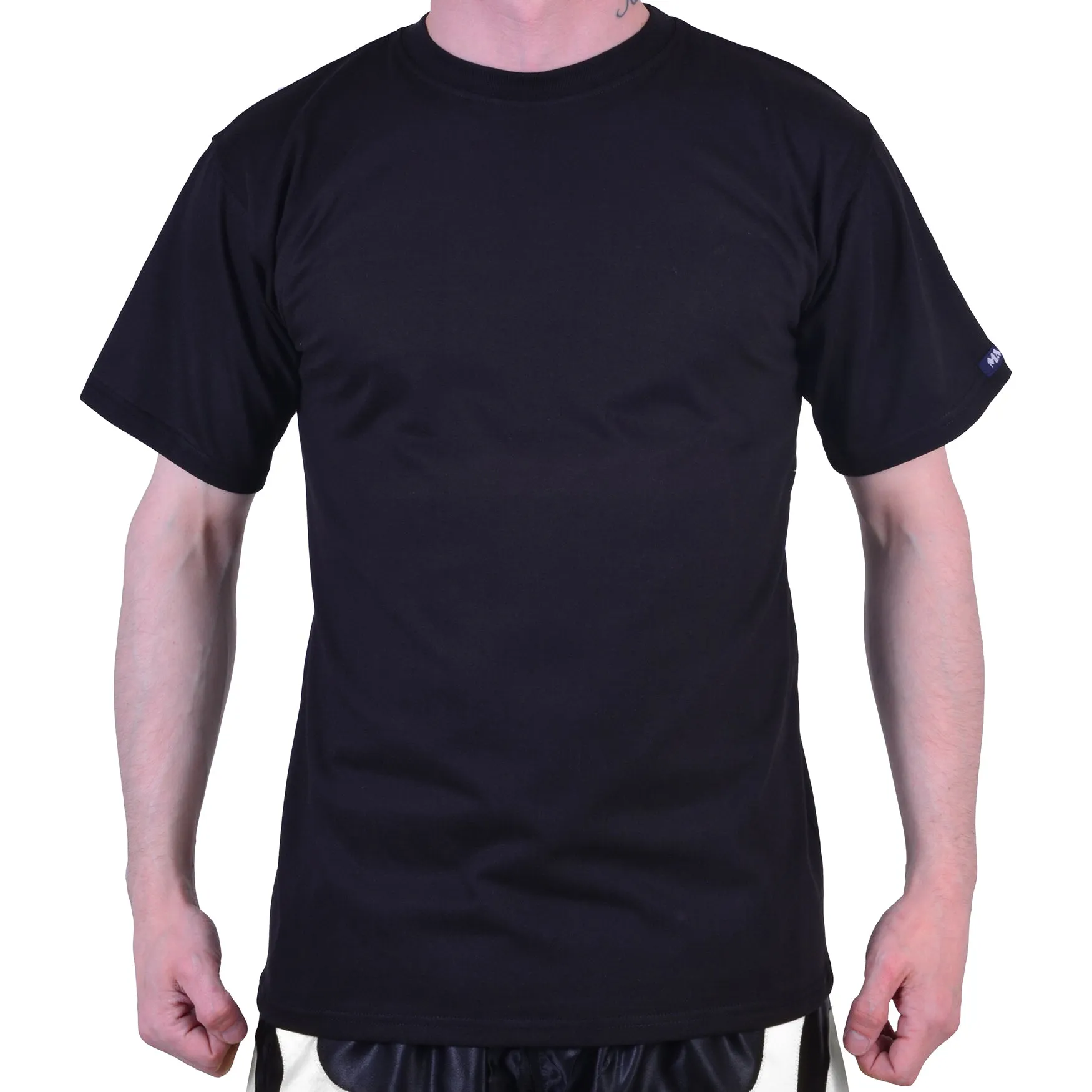 MAR-085B | Black Round Neck T-Shirt