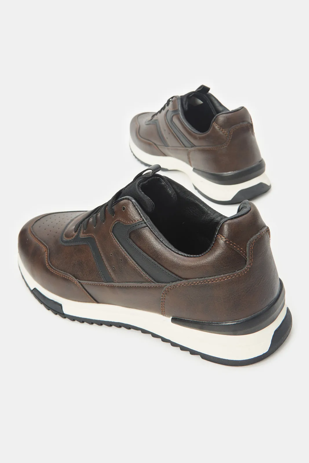 Men Brown Lace Up Sneaker