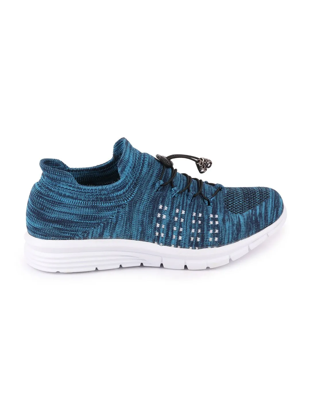 Men Sky Blue Sports Lace-Up Outdoor Running Shoes