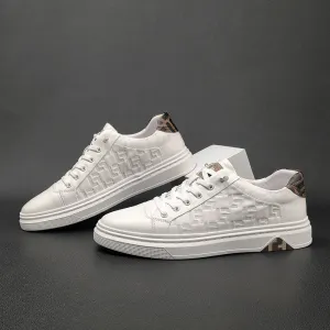 Men Stylish Figured Leather Fashion Casual Sneakers