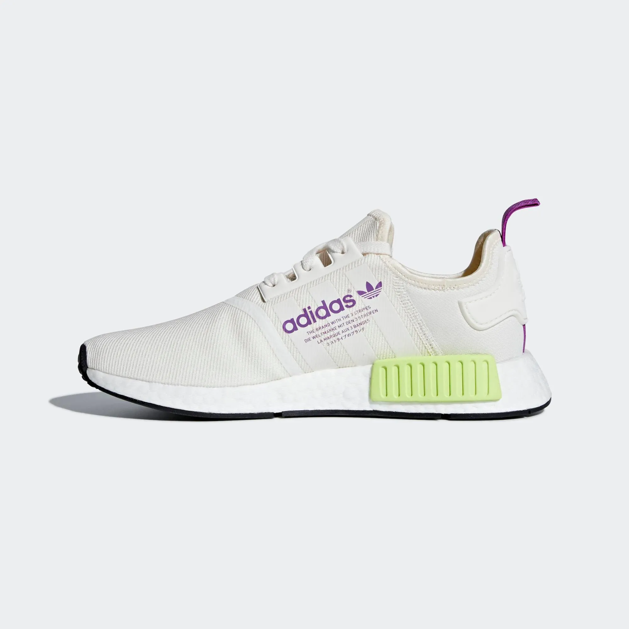 Mens Adidas Originals Nmd_R1 Shoes In Chalk White Semi Solar Yellow