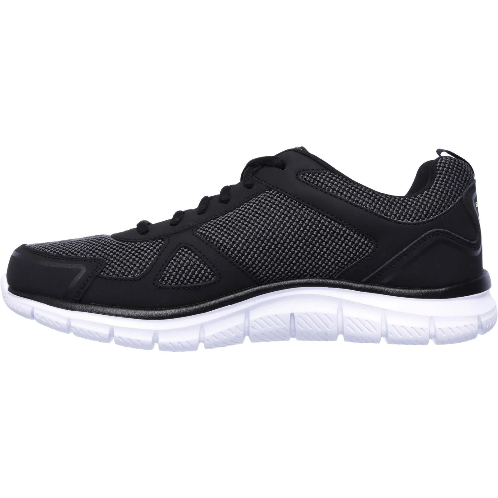 Men's Wide Fit Skechers 52630 Track Bucolo Sports Trainers - Black/White