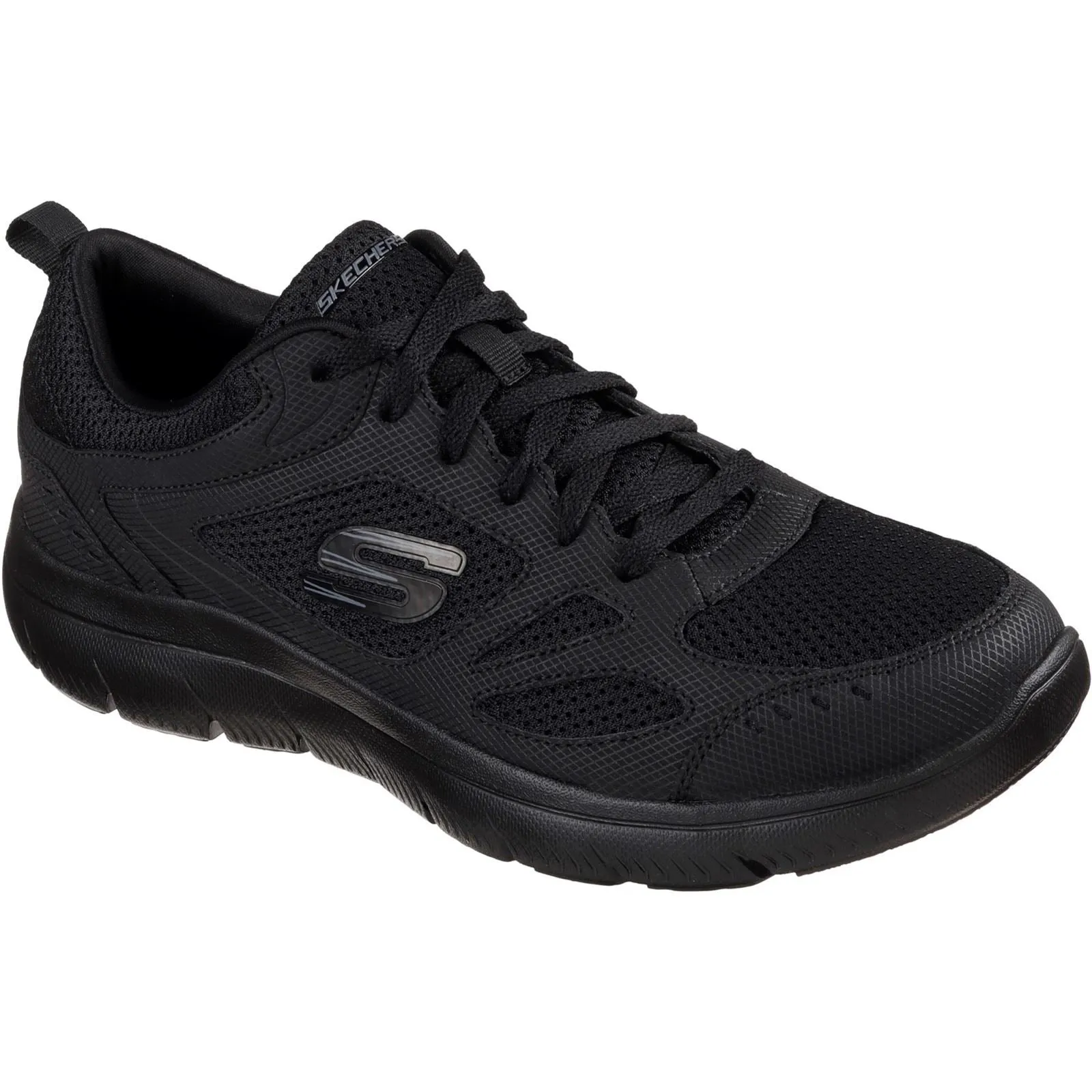 Men's Wide Fit Skechers 52812 Summits South Rim Sports Trainers - Black