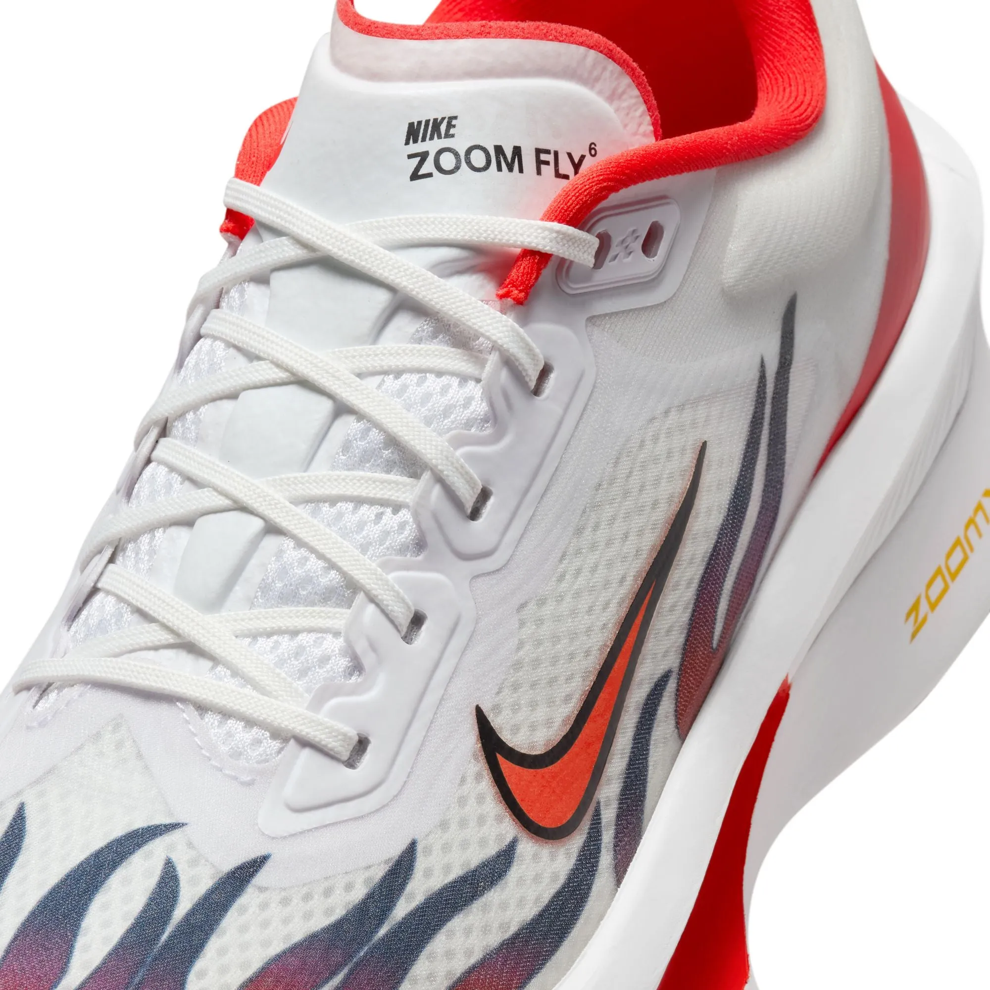 Men’s Zoom Fly 6 Premium (White/Habanero Red-Black-University Red)