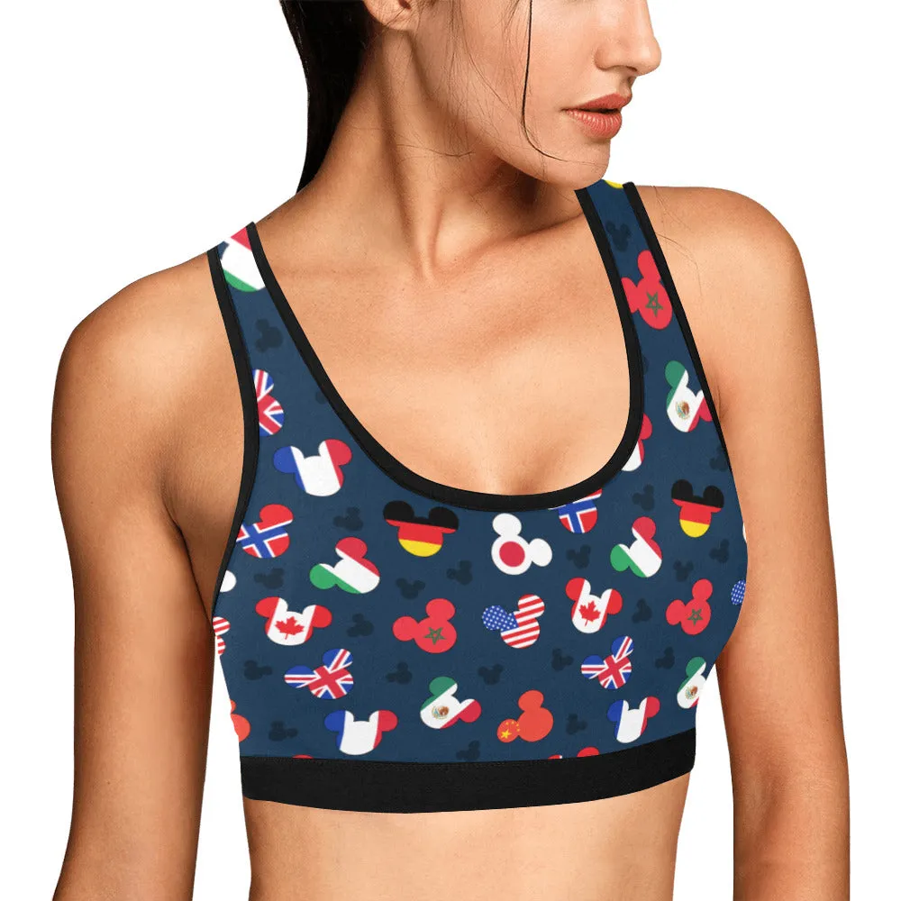 Mickey Flags Women's Sports Bra