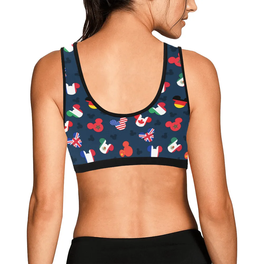 Mickey Flags Women's Sports Bra