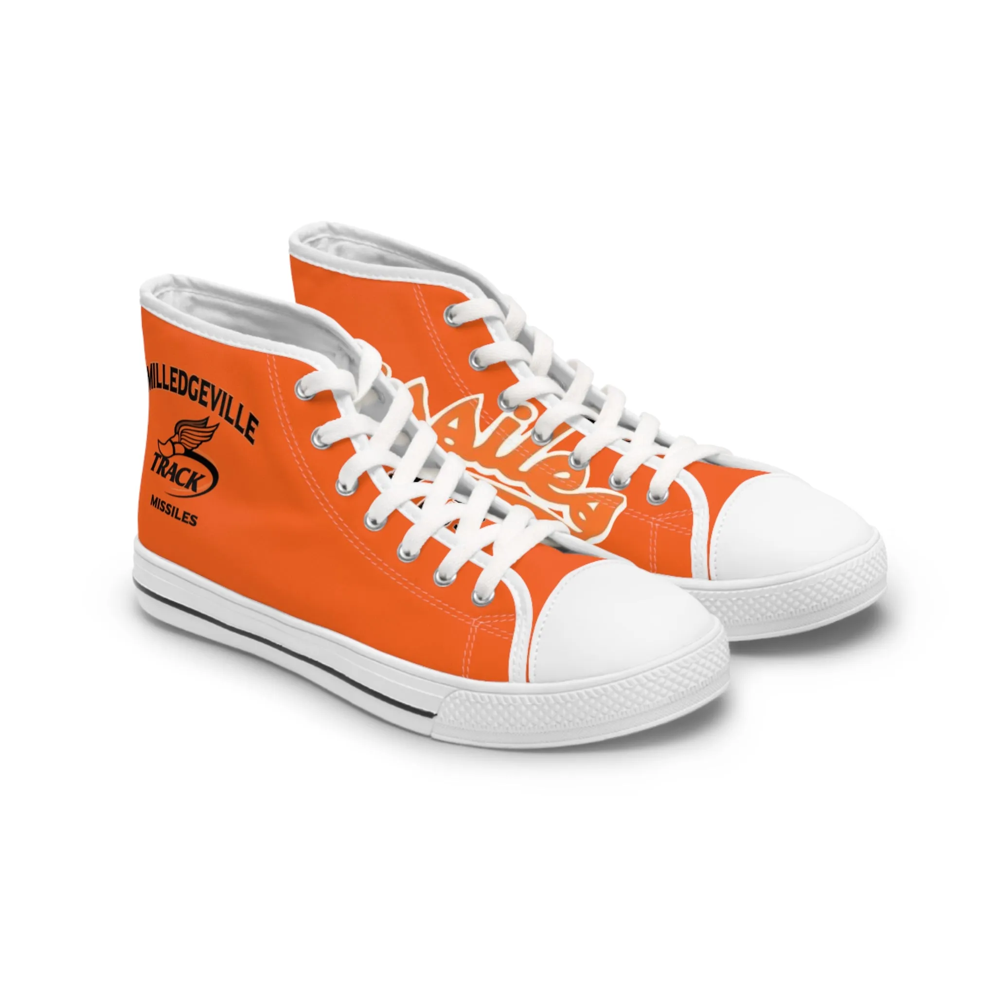 Missiles - Track Orange Women's High Top Sneakers