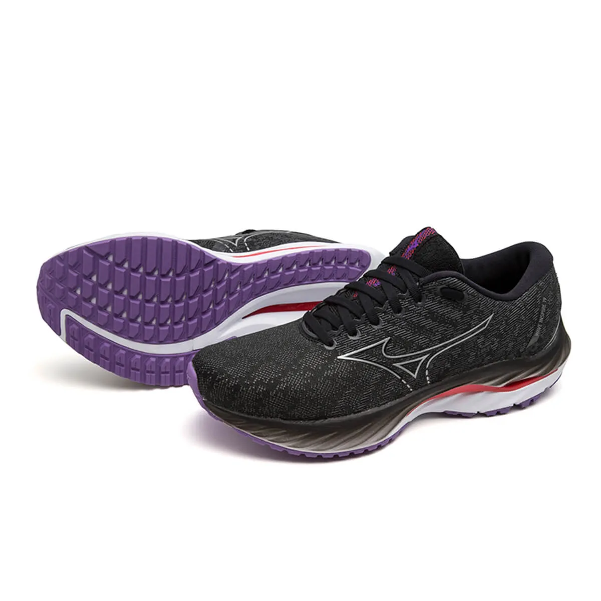 Mizuno Wave Inspire 19 Womens | Black/silver/bittersweet