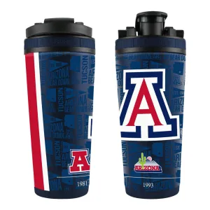 NCAA Arizona Wildcats Ice Shaker 26oz 4D Elements Stainless Steel Ice Shaker