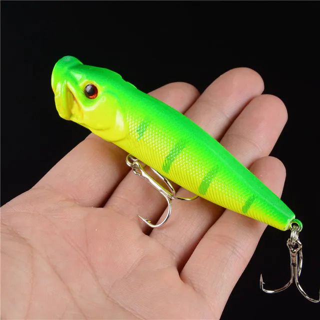 New Arrival 1 pcs Big Popper Fishing Lures 3d Eyes Bait Crankbait Wobblers Tackle Isca Poper Japan