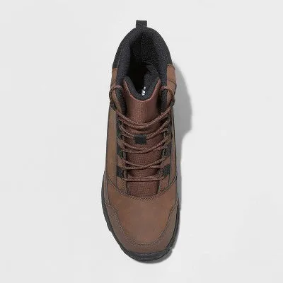 New - Men's Mack Lace-Up Winter Hiker Boots - All in Motion Brown 11