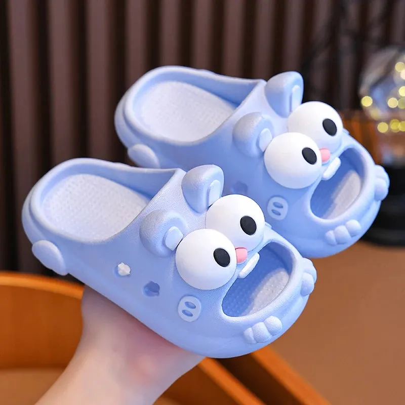 New Summer Aged 2-8 Children Slippers Cute Cartoon Sandals For Boys Girls Flip Flops Non-Slip Bathroom Indoor Home Kids Shoes