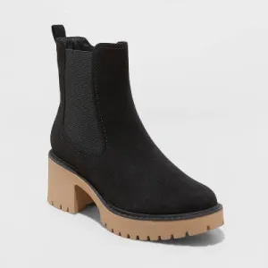 New - Women's Crispin Chelsea Boots - Universal Thread Black 8