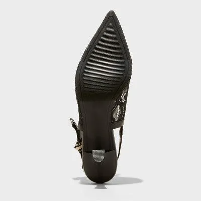 New - Women's Milan Slingback Kitten Pumps - A New Day