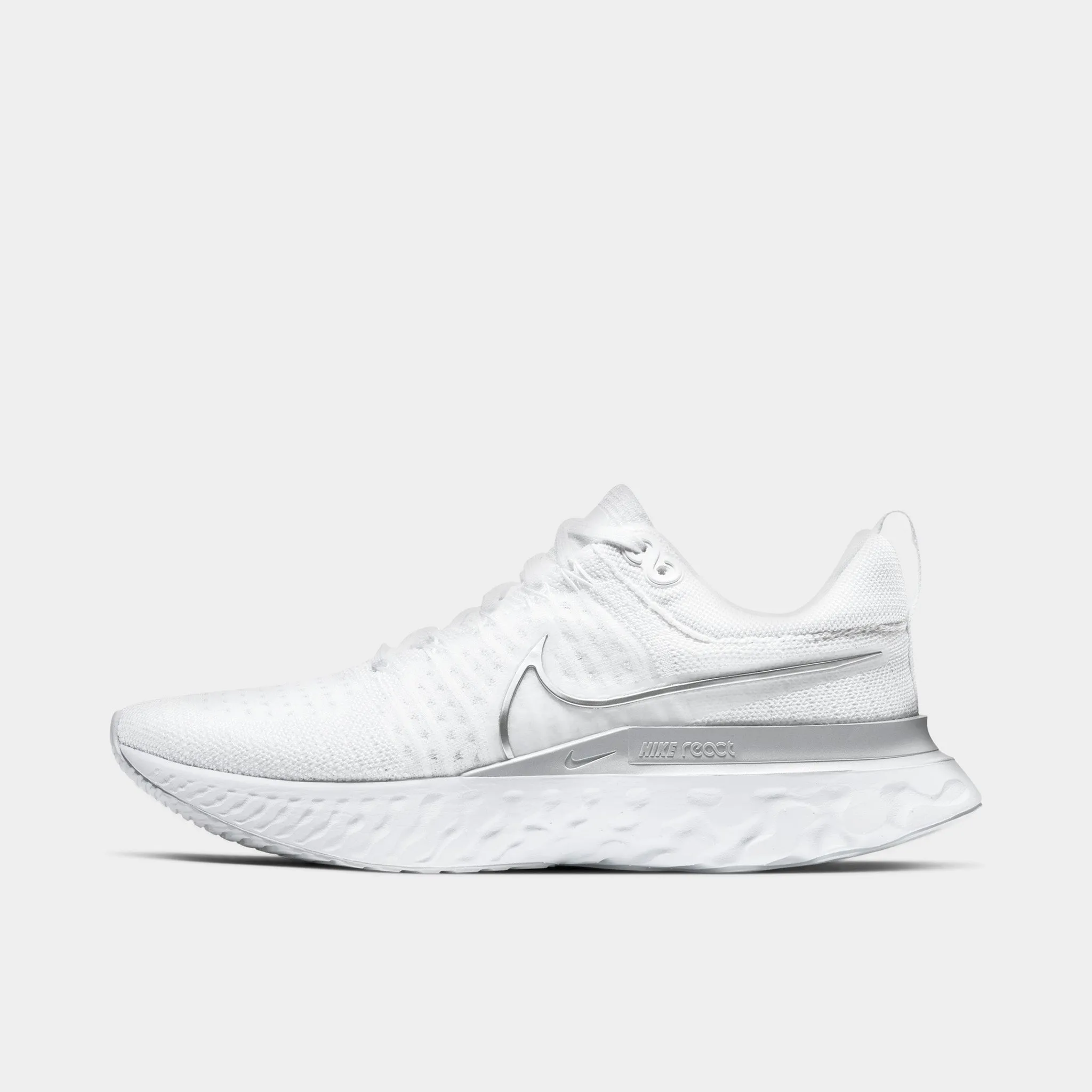 Nike Women's React Infinity Run Flyknit 2 White / Metallic Silver - Pure Platinum