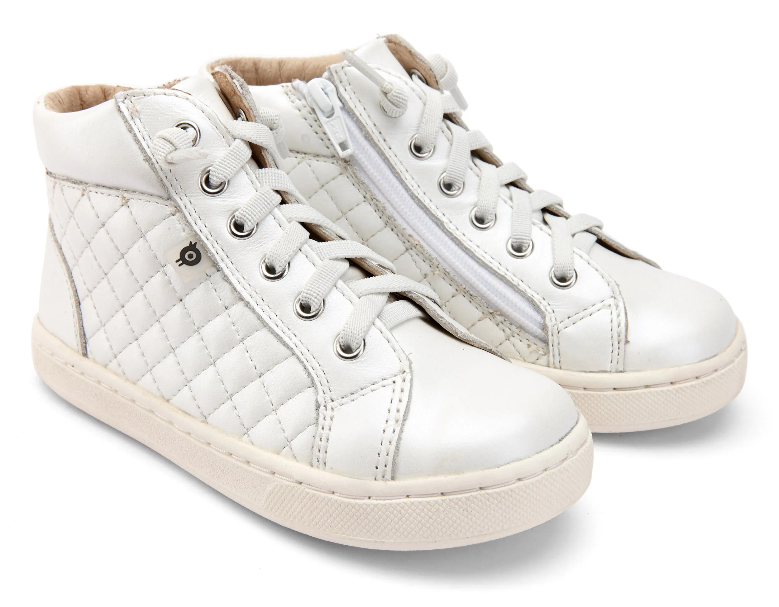 Old Soles Girl's 6115 Plush High Top Sneakers - Nacardo Blanco