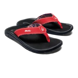 Olukai Men's Ohana / Red Lava - Black