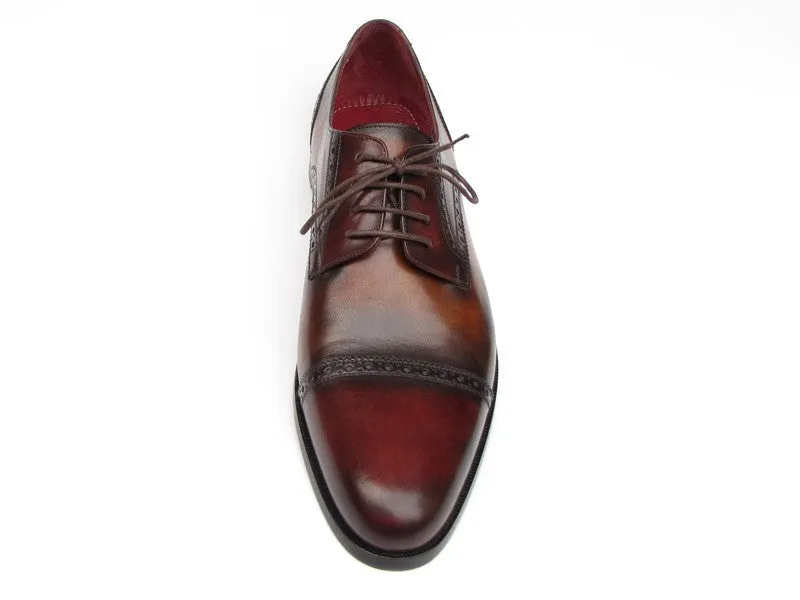 Paul Parkman Men's Bordeaux / Tobacco Derby Shoes Leather Upper And Leather Sole