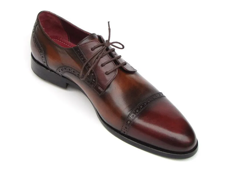 Paul Parkman Men's Bordeaux / Tobacco Derby Shoes Leather Upper And Leather Sole