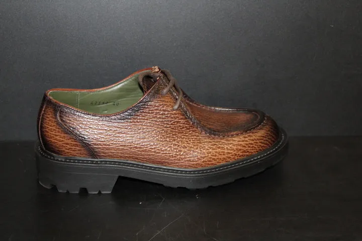 PAUL WARMER CLASSIC DERBY SHOES SHARK BROWN