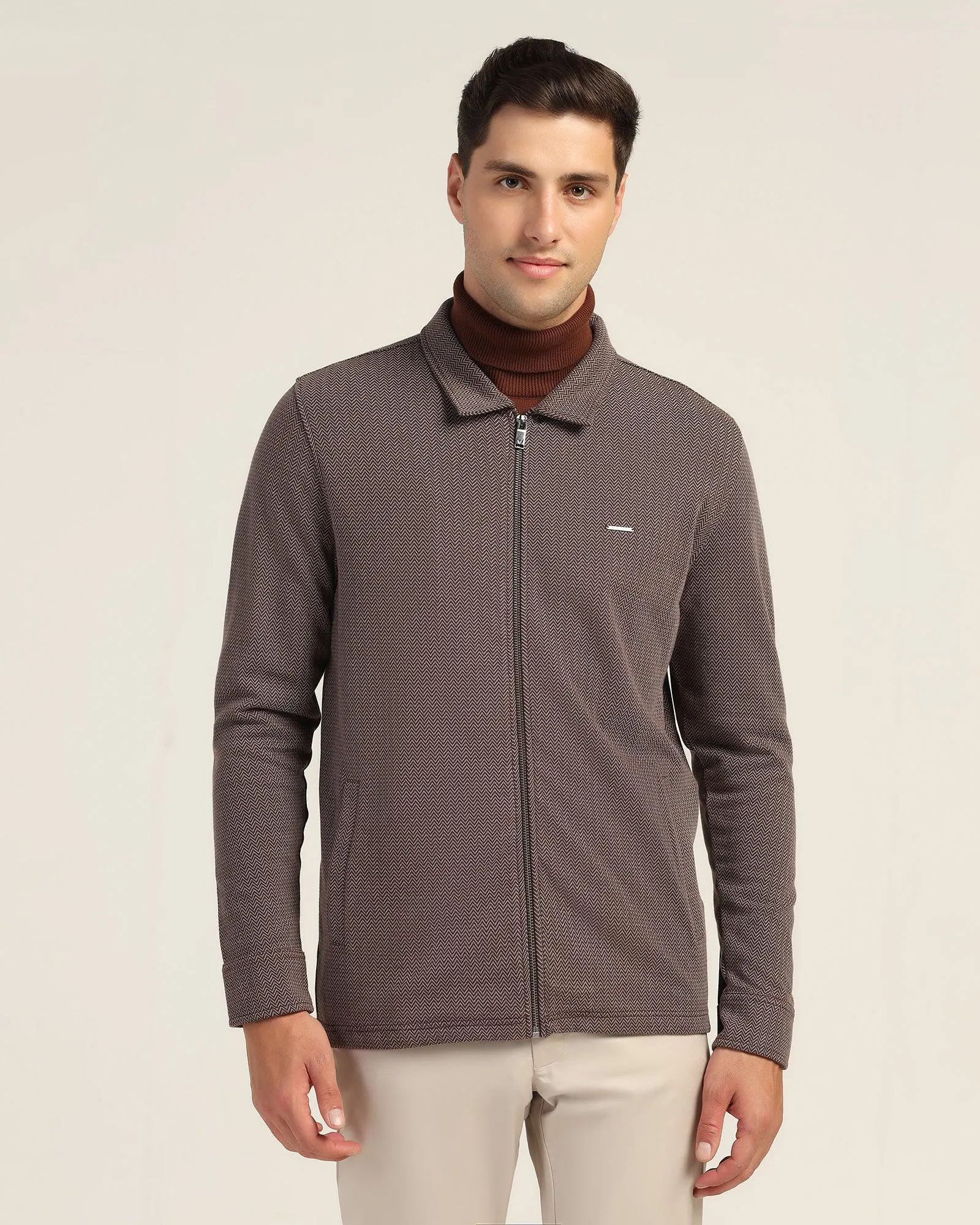 Polo Brown Structure Sweatshirt - Herring