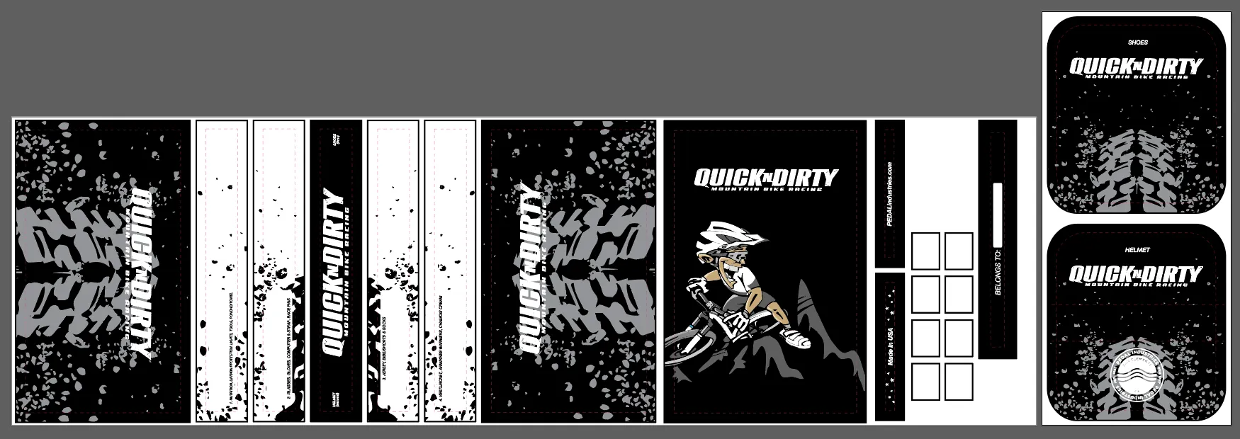 Quick N Dirty 2022 RACEDAY BAG™ Black and White