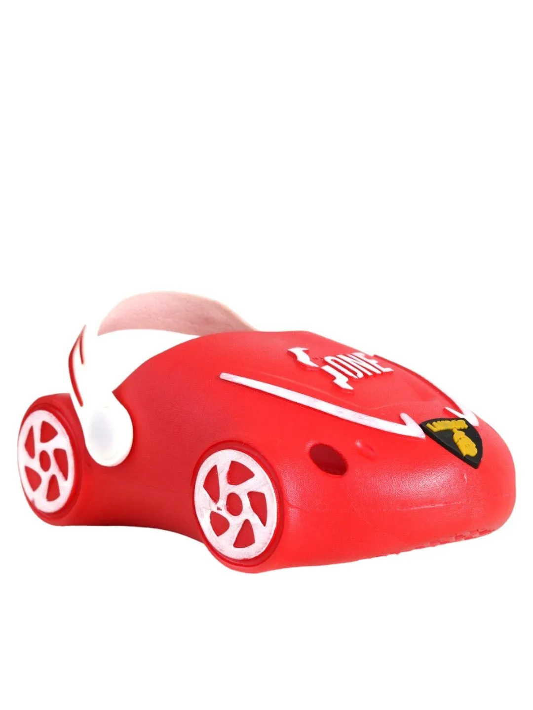 Race Day Ready: Vibrant Red Car Clogs for Young Speedsters