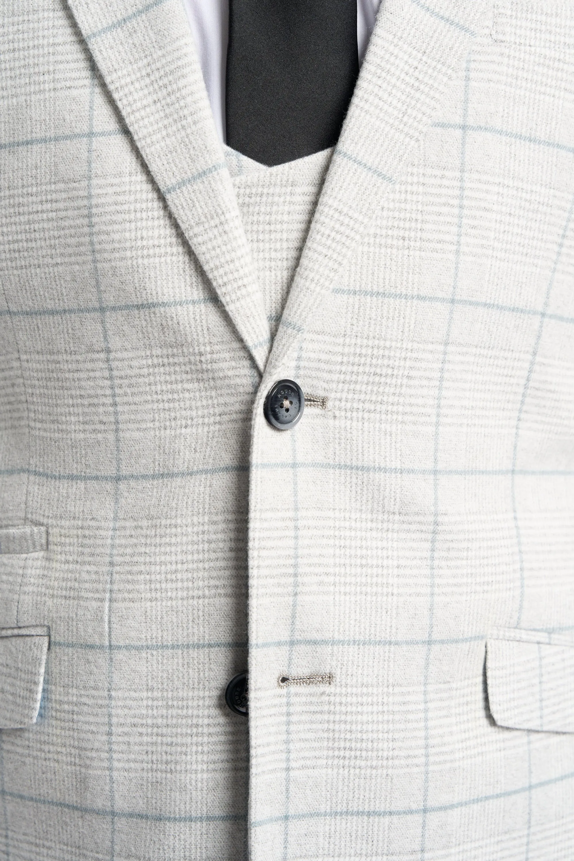 Radika Slim Fit Light Grey Three Piece Suit