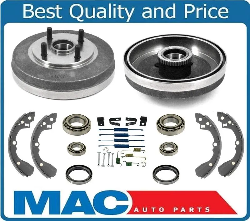 Rear Brake Drums and Shoes Springs Bearings 4 Wheel ABS for Kia Rio 03-05