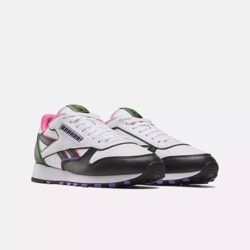 Reebok Men's Anuel AA Classic Leather Shoes - Black / White / Pink