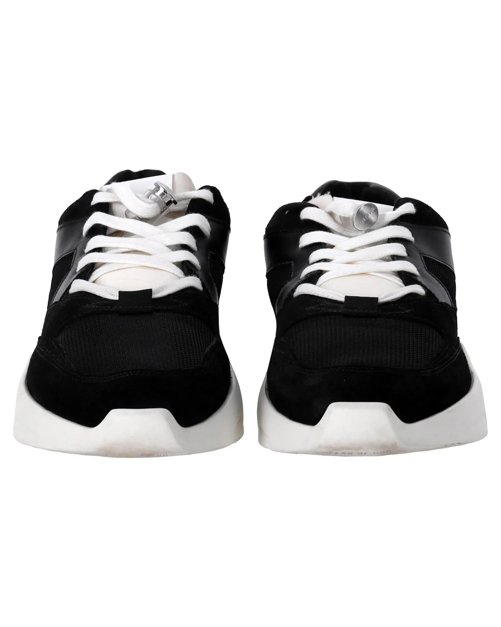 Refined Black Suede Distance Sneakers with Minimalist Design