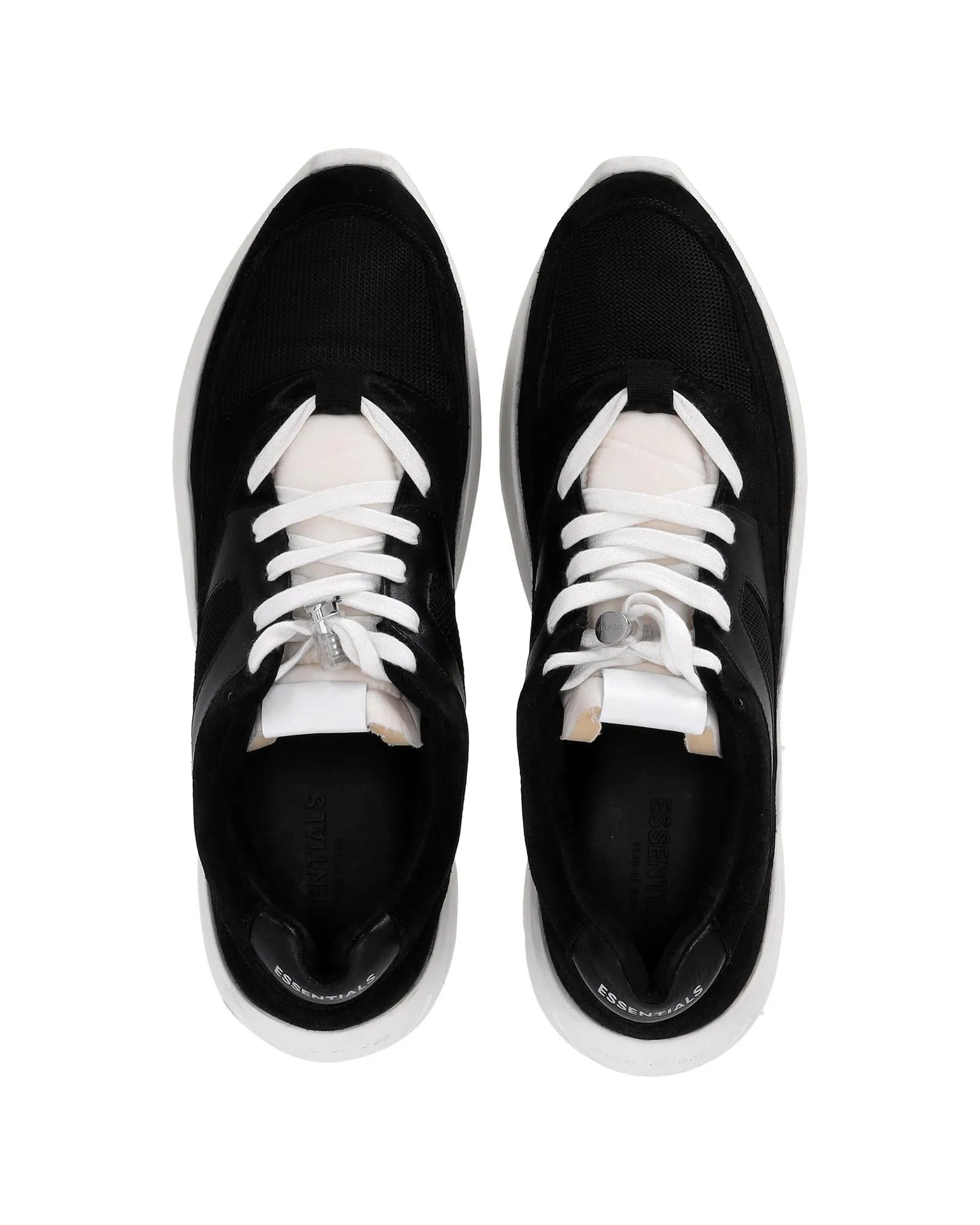 Refined Black Suede Distance Sneakers with Minimalist Design